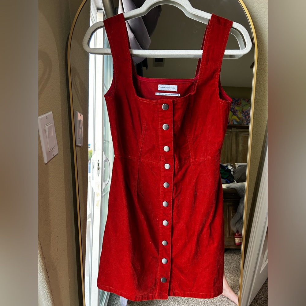 Urban Outfitters Red Corduroy Dress